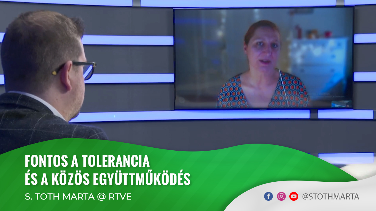 Fontos a tolerancia és a közös együttműködés S. Toth Marta @ Régió TV Esztergom